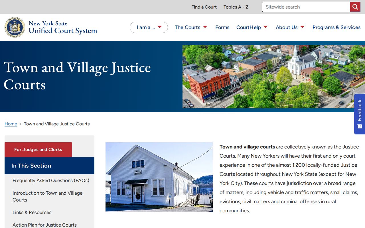 New York Justice Court directory for Herkimer criminal case records