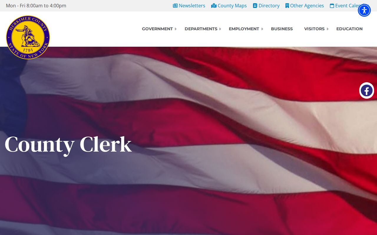 Herkimer County criminal case records County Clerk page